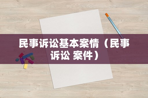 民事訴訟基本案情（民事訴訟 案件）