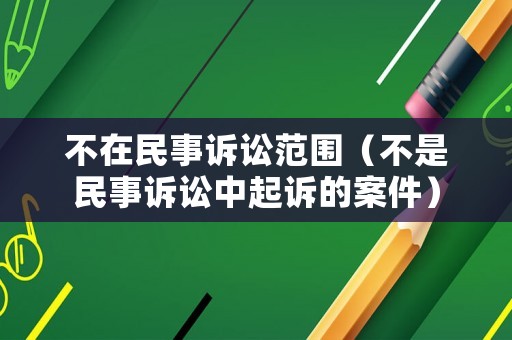 不在民事訴訟范圍（不是民事訴訟中起訴的案件）