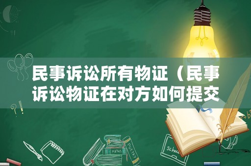 民事訴訟所有物證（民事訴訟物證在對方如何提交）