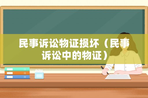 民事訴訟物證損壞（民事訴訟中的物證）