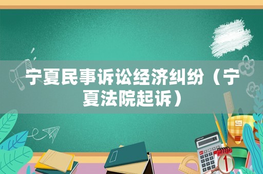 寧夏民事訴訟經(jīng)濟(jì)糾紛（寧夏法院起訴）