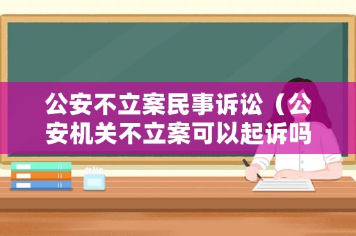 公安不立案民事訴訟（公安機關不立案可以起訴嗎）