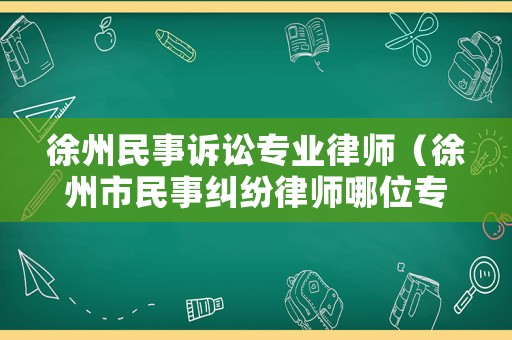 徐州民事訴訟專業(yè)律師（徐州市民事糾紛律師哪位專業(yè)）
