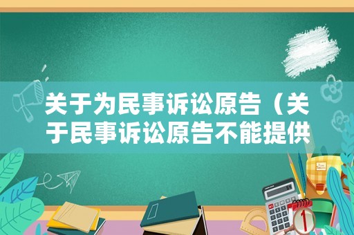 關(guān)于為民事訴訟原告（關(guān)于民事訴訟原告不能提供被告身份信息的調(diào)查報告）