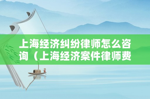 上海經濟糾紛律師怎么咨詢（上海經濟案件律師費一般怎么收取）