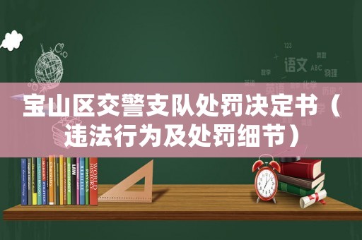 寶山區交警支隊處罰決定書（違法行為及處罰細節）