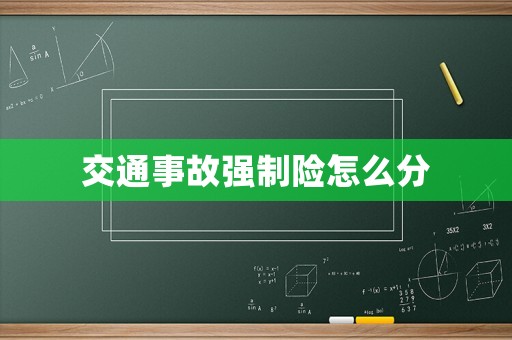 交通事故強(qiáng)制險(xiǎn)怎么分