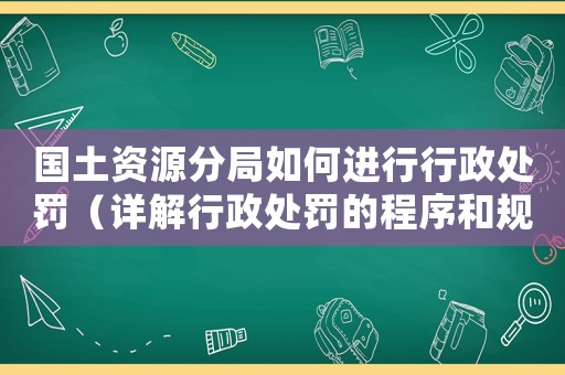 國土資源分局如何進行行政處罰（詳解行政處罰的程序和規定）