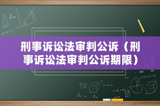 刑事訴訟法審判公訴（刑事訴訟法審判公訴期限）