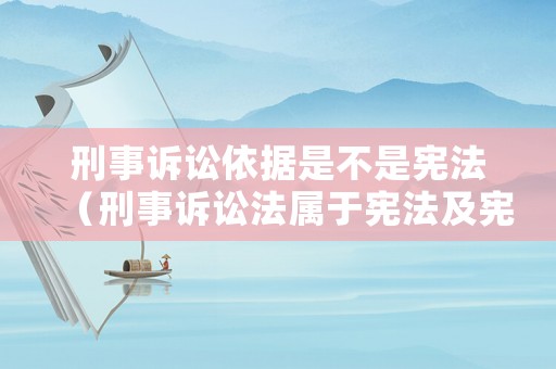刑事訴訟依據是不是憲法（刑事訴訟法屬于憲法及憲法相關法）