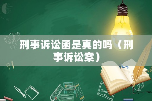 刑事訴訟函是真的嗎（刑事訴訟案）