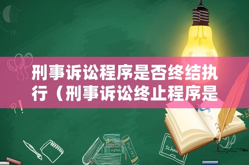 刑事訴訟程序是否終結執(zhí)行（刑事訴訟終止程序是）
