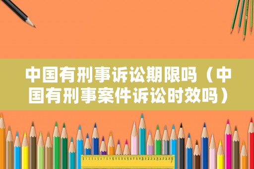 中國有刑事訴訟期限嗎（中國有刑事案件訴訟時效嗎）