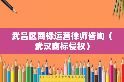 武昌區(qū)商標(biāo)運(yùn)營(yíng)律師咨詢（武漢商標(biāo)侵權(quán)）