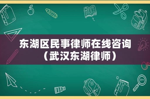 東湖區(qū)民事律師在線咨詢（武漢東湖律師）