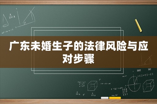 廣東未婚生子的法律風險與應對步驟