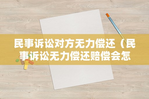 民事訴訟對方無力償還（民事訴訟無力償還賠償會怎樣）