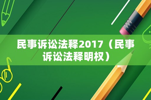 民事訴訟法釋2017（民事訴訟法釋明權）