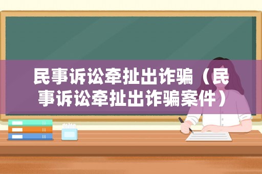 民事訴訟牽扯出詐騙（民事訴訟牽扯出詐騙案件）
