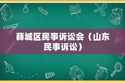 薛城區民事訴訟會（山東民事訴訟）