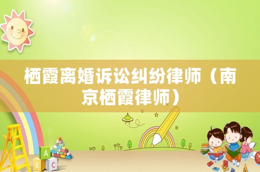 棲霞離婚訴訟糾紛律師（南京棲霞律師）