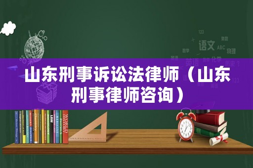 山東刑事訴訟法律師（山東刑事律師咨詢）