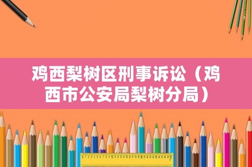 雞西梨樹(shù)區(qū)刑事訴訟（雞西市公安局梨樹(shù)分局）