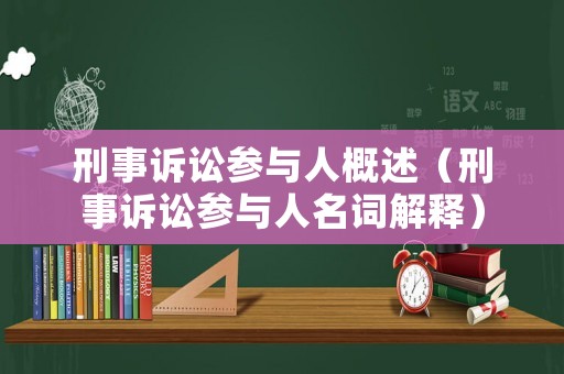 刑事訴訟參與人概述（刑事訴訟參與人名詞解釋）