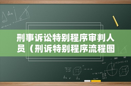 刑事訴訟特別程序?qū)徟腥藛T（刑訴特別程序流程圖）