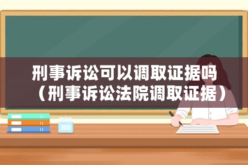 刑事訴訟可以調取證據嗎（刑事訴訟法院調取證據）