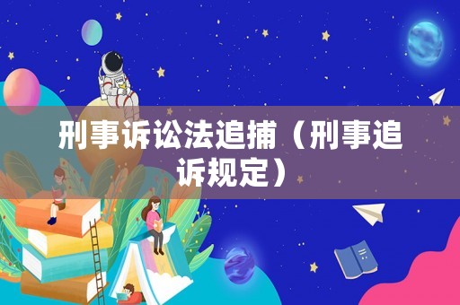 刑事訴訟法追捕（刑事追訴規定）