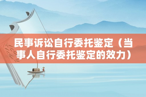 民事訴訟自行委托鑒定（當事人自行委托鑒定的效力）