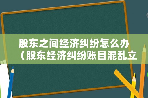 股東之間經(jīng)濟(jì)糾紛怎么辦（股東經(jīng)濟(jì)糾紛賬目混亂立案標(biāo)準(zhǔn)）