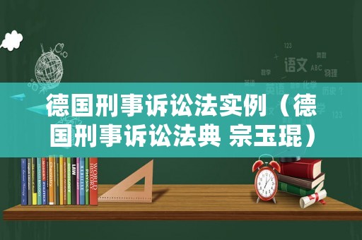 德國刑事訴訟法實例（德國刑事訴訟法典 宗玉琨）
