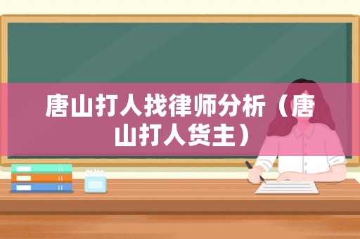 唐山打人找律師分析（唐山打人貨主）