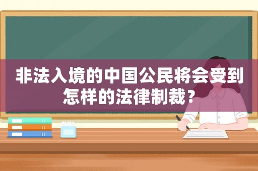 非法入境的中國(guó)公民將會(huì)受到怎樣的法律制裁？