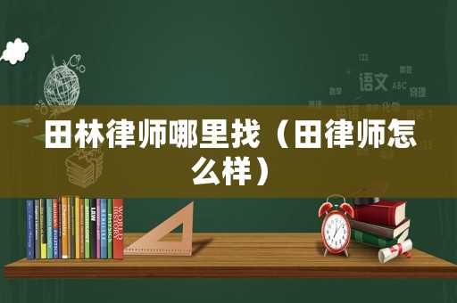 田林律師哪里找（田律師怎么樣）