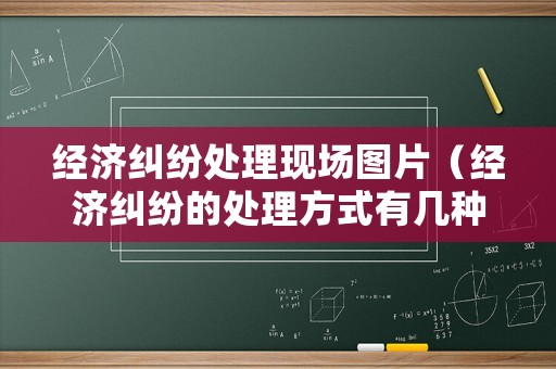 經濟糾紛處理現場圖片（經濟糾紛的處理方式有幾種）