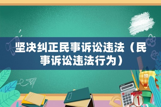 堅決糾正民事訴訟違法（民事訴訟違法行為）