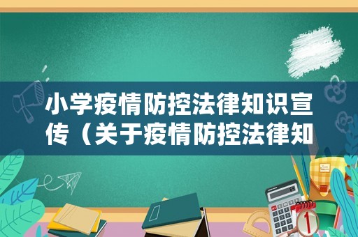 小學(xué)疫情防控法律知識宣傳（關(guān)于疫情防控法律知識的心得體會小學(xué)生）