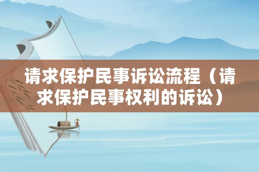 請求保護民事訴訟流程（請求保護民事權利的訴訟）