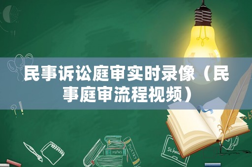 民事訴訟庭審實時錄像（民事庭審流程視頻）