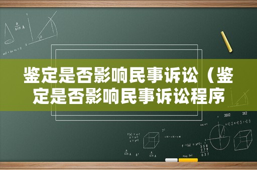 鑒定是否影響民事訴訟（鑒定是否影響民事訴訟程序）