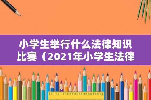 小學生舉行什么法律知識比賽（2021年小學生法律知識競賽試題解答）