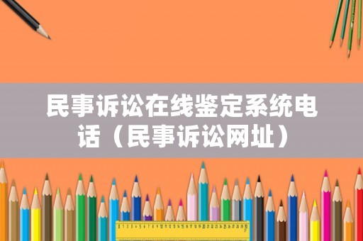 民事訴訟在線鑒定系統電話（民事訴訟網址）