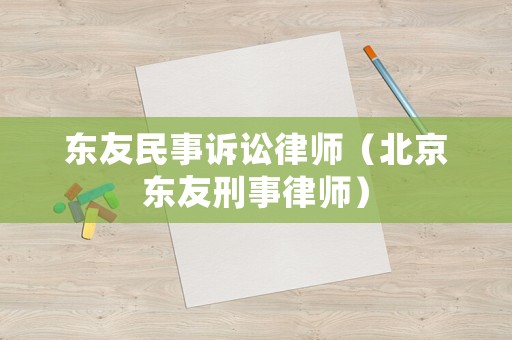 東友民事訴訟律師（北京東友刑事律師）