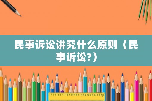 民事訴訟講究什么原則（民事訴訟?）