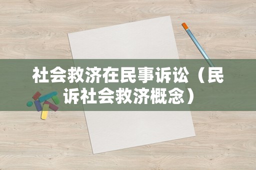 社會救濟在民事訴訟（民訴社會救濟概念）