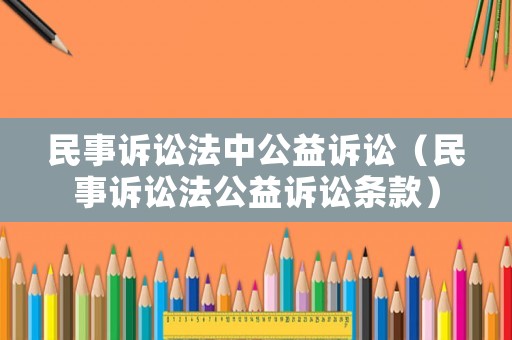 民事訴訟法中公益訴訟（民事訴訟法公益訴訟條款）