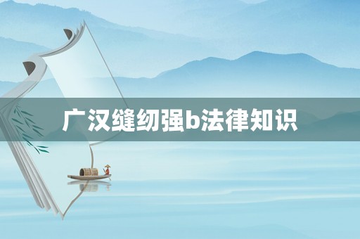 廣漢縫紉強b法律知識